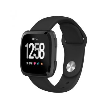 Pure Color Silicone Watch Band Compatible with Fitbit Versa Smartwatch, Versa 2 and Versa Lite SE Watch for Women Men,