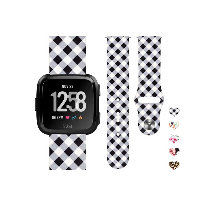printed silicone watch band for versa 1 versa 2 versa lite