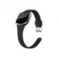 Silicone Slim Bands Compatible with Fitbit Versa 2/Versa/Versa Lite/Versa SE, Narrow & Thin Sport Wristbands with Metal Buckle for Women/Men