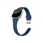 Silicone Slim Bands Compatible with Fitbit Versa 2/Versa/Versa Lite/Versa SE, Narrow & Thin Sport Wristbands with Metal Buckle for Women/Men