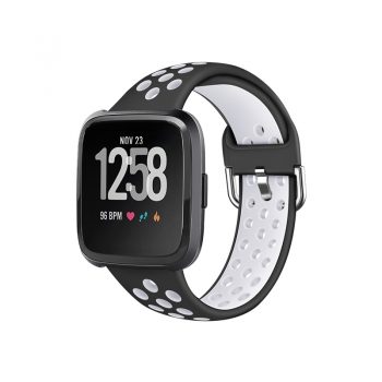 Sport Bands Compatible with Fitbit Versa 2 / Versa / Versa Lite for Women Men, Breathable Silicone Replacement Wristbands for Versa 2 Smartwatch