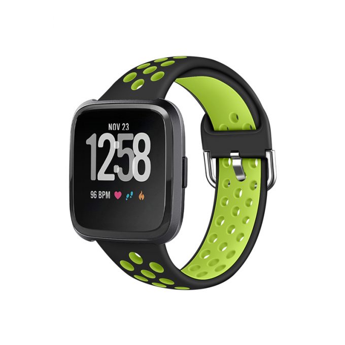 Sport Bands Compatible with Fitbit Versa 2 / Versa / Versa Lite for Women Men, Breathable Silicone Replacement Wristbands for Versa 2 Smartwatch