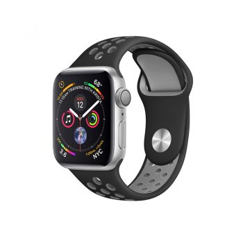 bi-color silicone Apple watch band