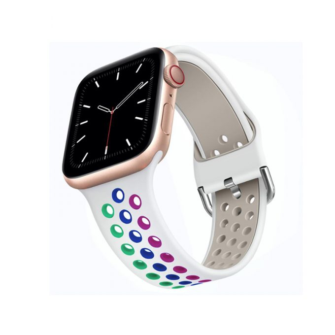 Rainbow silicone watch band for Apple watch