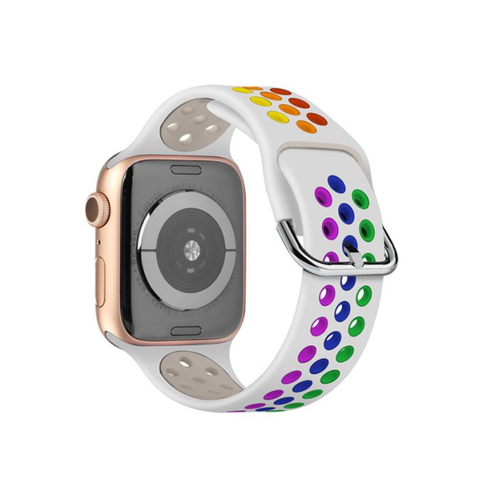 Rainbow silicone watch band for Apple watch