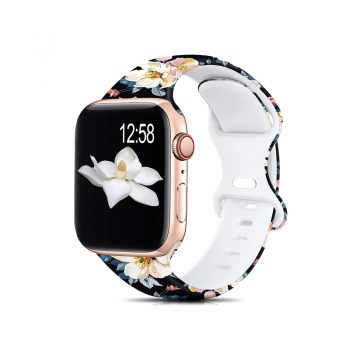 Printed silicone watch band Apple watch strap