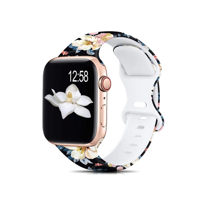 Printed silicone watch band Apple watch strap