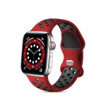 dual color silicone watch strap compatible with Apple watch