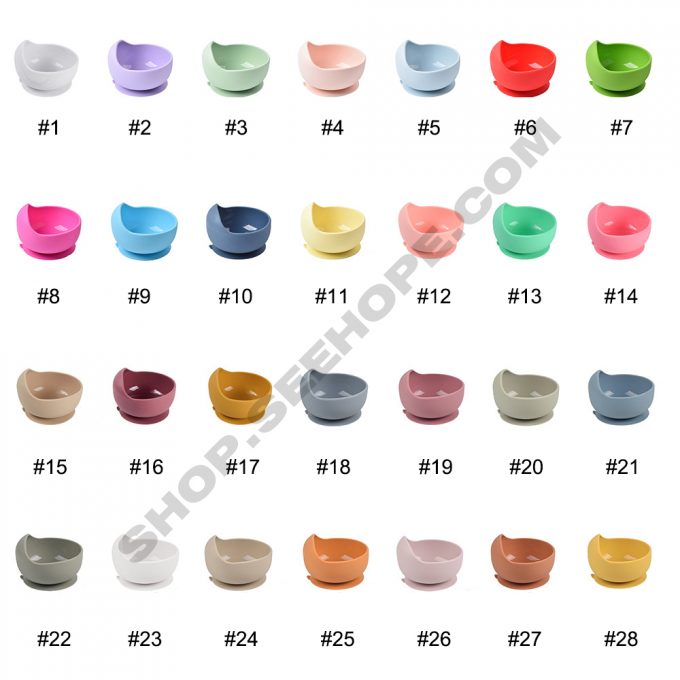 silicone baby suction bowl