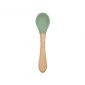 silicone baby spoon with wooden handle