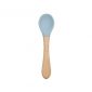 silicone baby spoon with wooden handle