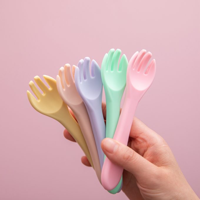 silicone baby fork
