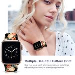 Printing Band for Apple Watch 45MM 44MM 40MM 38MM 42MM Floral Silicone Belt Watchband Bracelet iWatch Series 3 4 5 6 SE 7