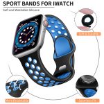 Silicone Sport Band For Apple Watch Band 45mm 44mm 42mm 41mm 40mm 38mm Smartwatch Rubber Bracelet IWatch Series 7 6 SE 5 4 3 2