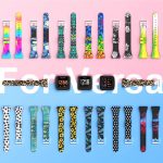 Silicone Strap Fadeless Pattern Floral Printed Replacement Wristband for Fitbit Versa 1 2 lite Smart Watch