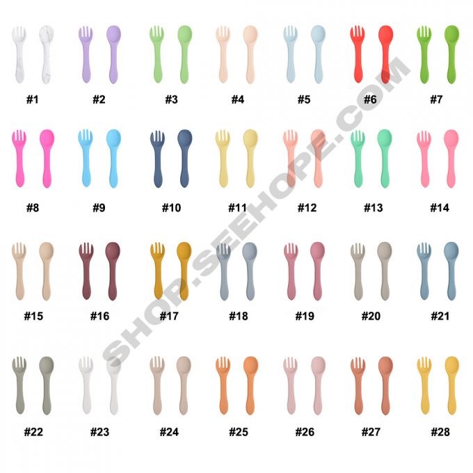 Silicone baby spoon