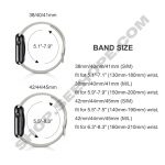 Silicone band Compatible with Apple Watch Band 45mm 41mm 44mm 40mm 42mm 38mm 81029 band size