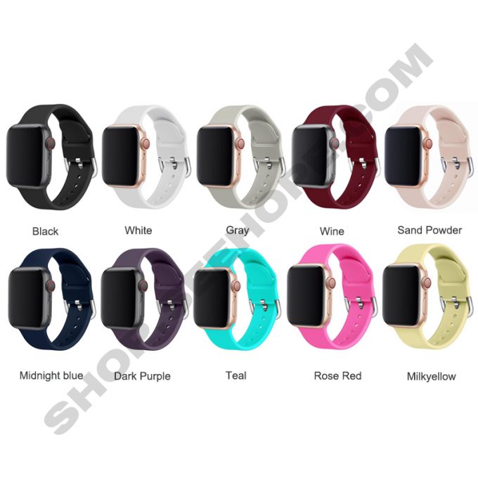 Silicone band Compatible with Apple Watch Band 45mm 41mm 44mm 40mm 42mm 38mm