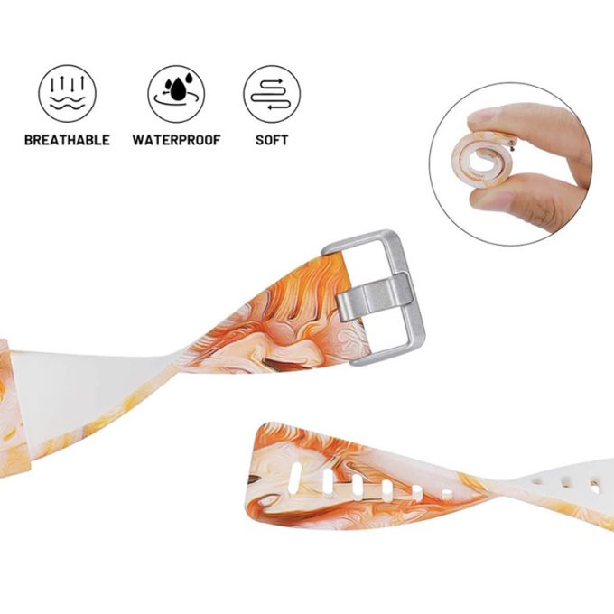 Soft Silicone Watch Band for Fitbit Versa 2 Versa Lite Versa Strap Printed Bracelet Replacement Wristband for Versa 2 versa 1