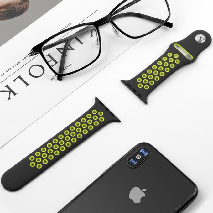 Sport Strap For Apple Watch Band 7 6 SE 5 4 44mm 40mm Silicone Breathable Belt Bracelet to iWatch Watchband Series 321 38mm 42mm
