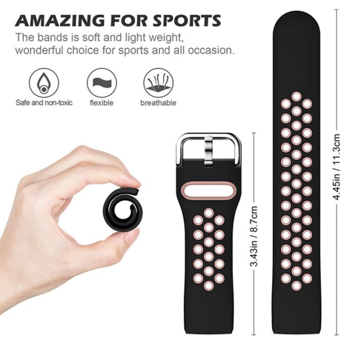 breathable silicone replacement wristbands for Fitbit Versa 2 smartwatch color chart