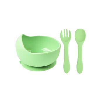 3pcs baby silicone kids feeding set