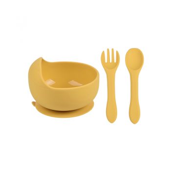3pcs baby silicone kids feeding set