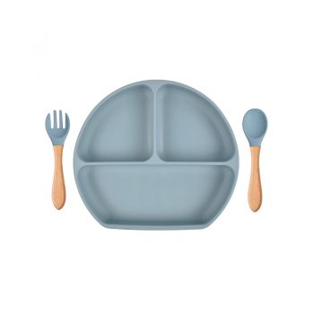 3pcs pack baby silicone feeding set