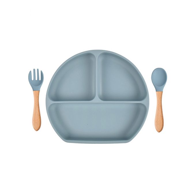 3pcs pack baby silicone feeding set