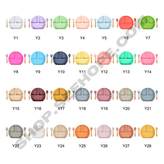 3pcs pack baby silicone feeding set