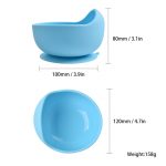 3pcs pack silicone feeding utensil set for babies kids and toddlers bp029 bowl size