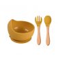 3pcs pack silicone feeding utensil set for babies kids and toddlers