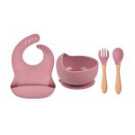 4pcs pack silicone baby feeding utensil set