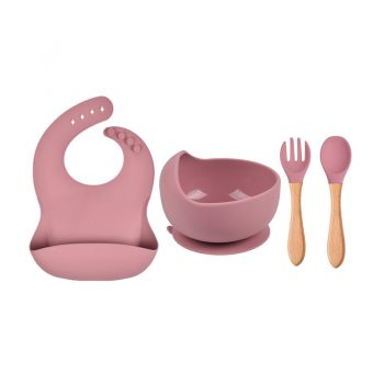 4pcs pack silicone baby feeding utensil set