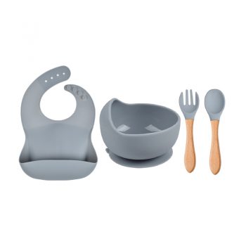 4pcs pack silicone baby feeding utensil set