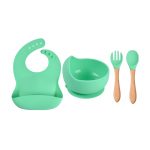 4pcs pack silicone baby feeding utensil set bp028 pic 4