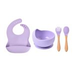 4pcs pack silicone baby feeding utensil set bp028 pic 5