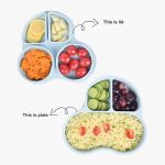 Baby silicone suction plate with lid