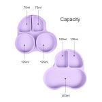 Baby silicone suction plate with lid bp020 capacity