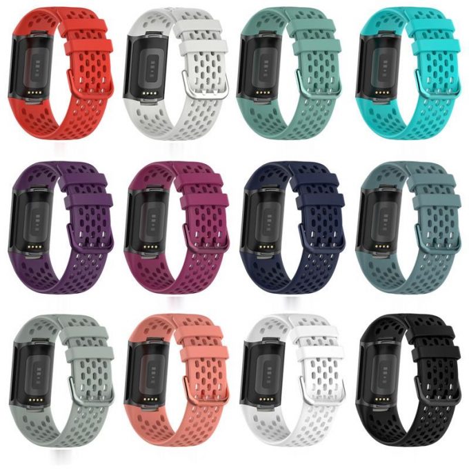 Breathable Rubber Strap For Fitbit Charge 5 Band Replacement watchband For Fit bit Charge5 Smart Watch Soft Wristband (3)