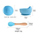 Silicone baby feeding set BP025 bowl and spoon size