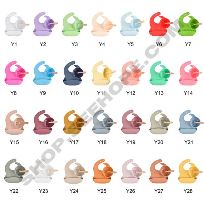Silicone baby feeding set