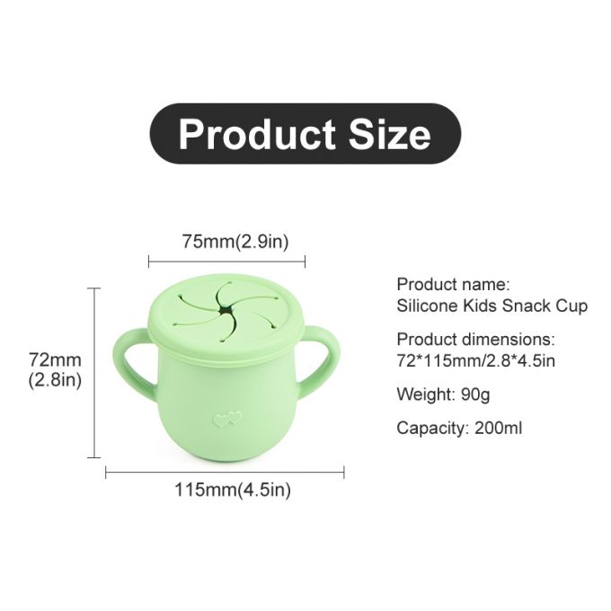 Silicone baby snack storage cup