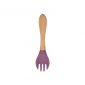 Wooden handle silicone baby fork