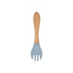Wooden handle silicone baby fork BP006 -2