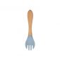 Wooden handle silicone baby fork
