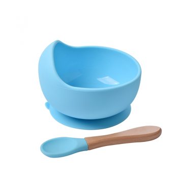 2pcs baby silicone feeding set