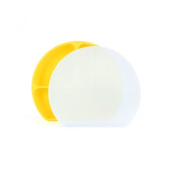 silicone baby dining plate with lid