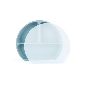 silicone baby dining plate with lid