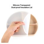 silicone baby dining plate with lid bp021-5